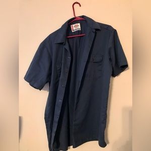 Dickies Large Men’s Work Shirt - Short Sleeve - Navy Blue